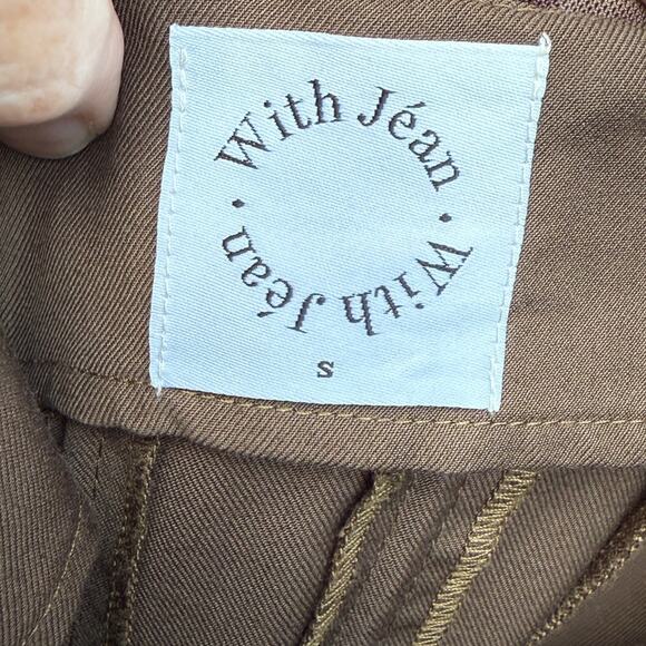 With Jean Chloe Corset Dress Brown Plaid Strapless Small - Picture 5 of 6